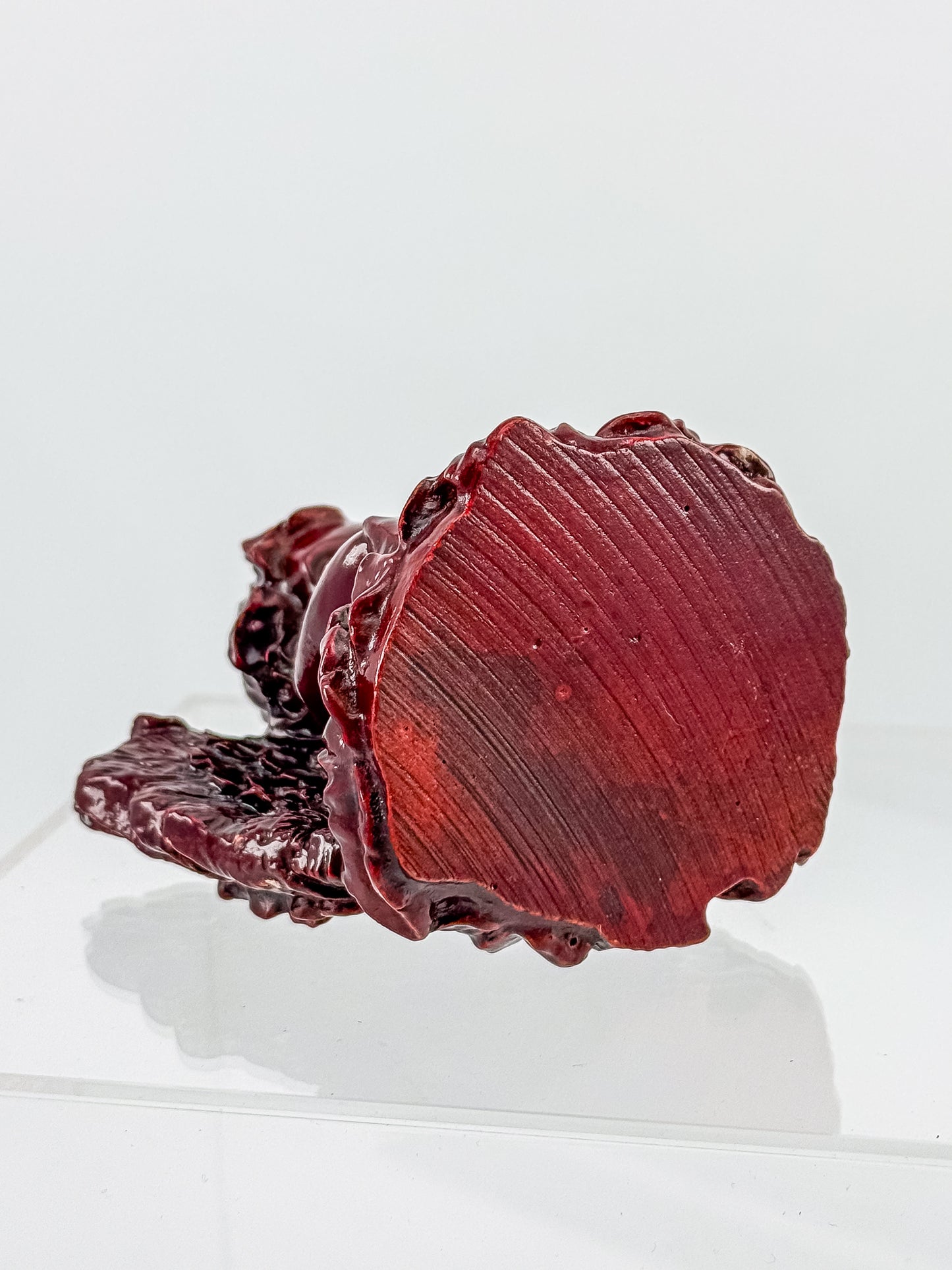 Vintage Ruby Red Resin Angel Figurine
