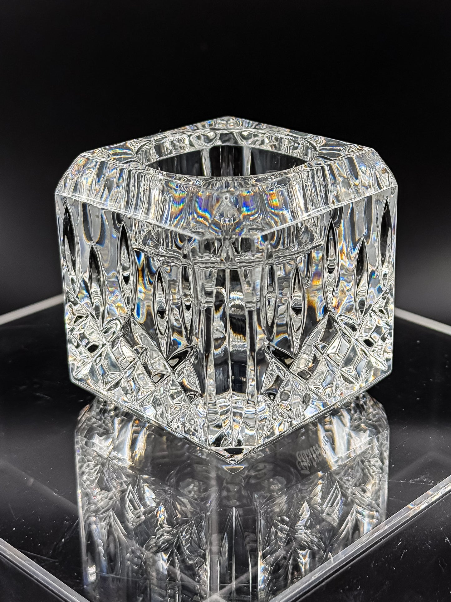 Vintage Waterford Crystal Lismore Votive Candle Holder - Small Chip