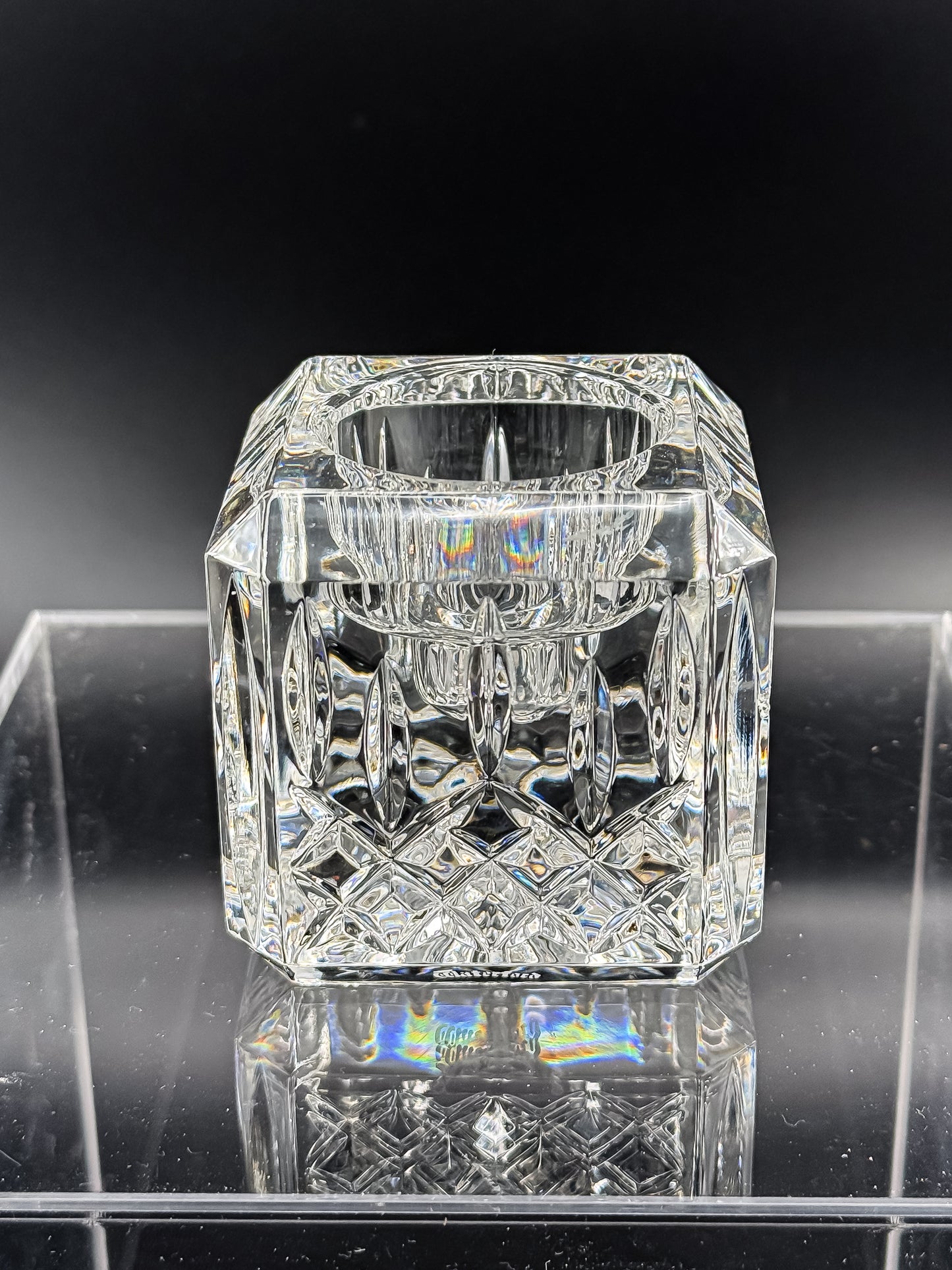 Vintage Waterford Crystal Lismore Votive Candle Holder - Small Chip