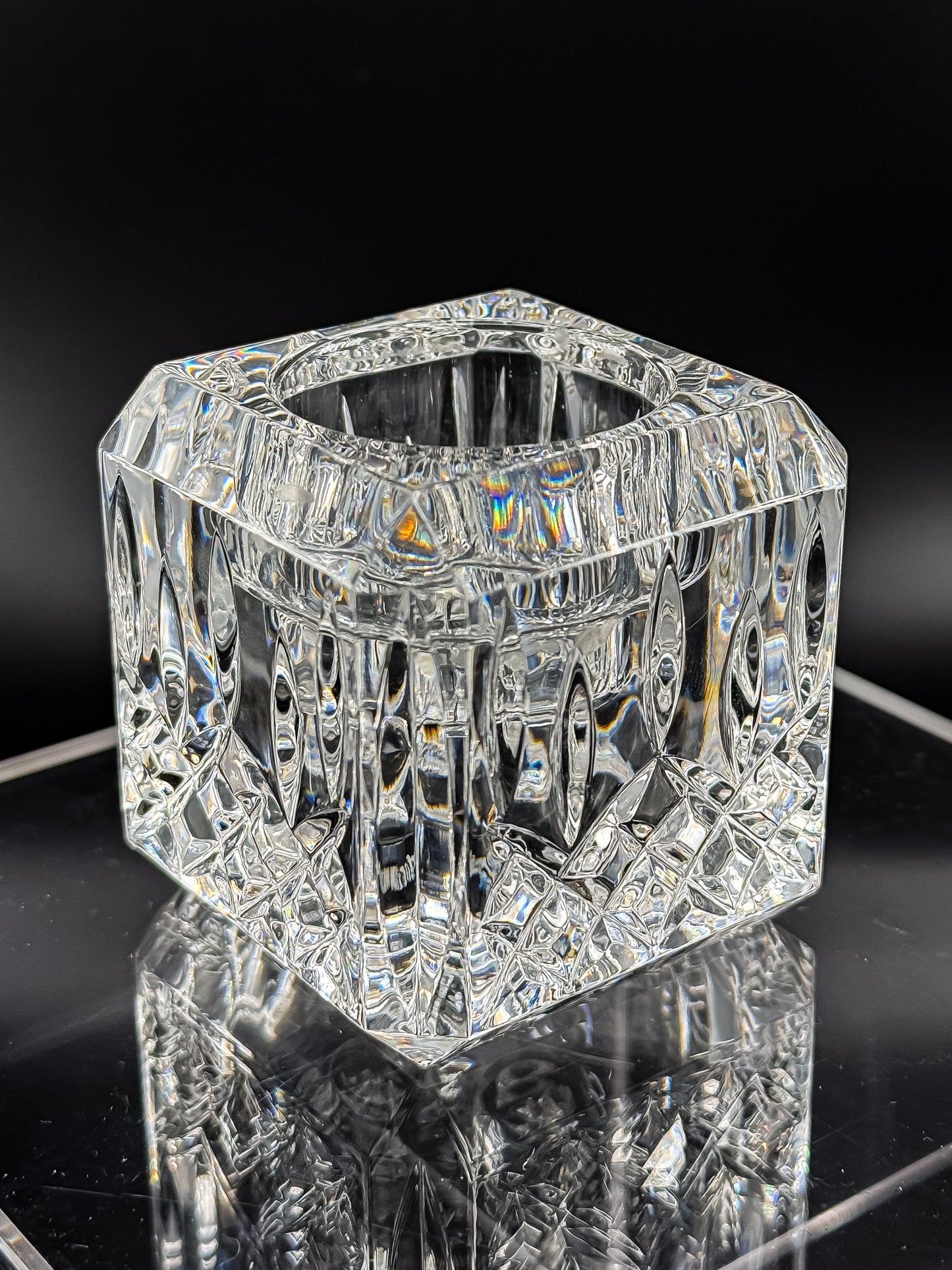 Vintage Waterford Crystal Lismore Votive Candle Holder - Small Chip