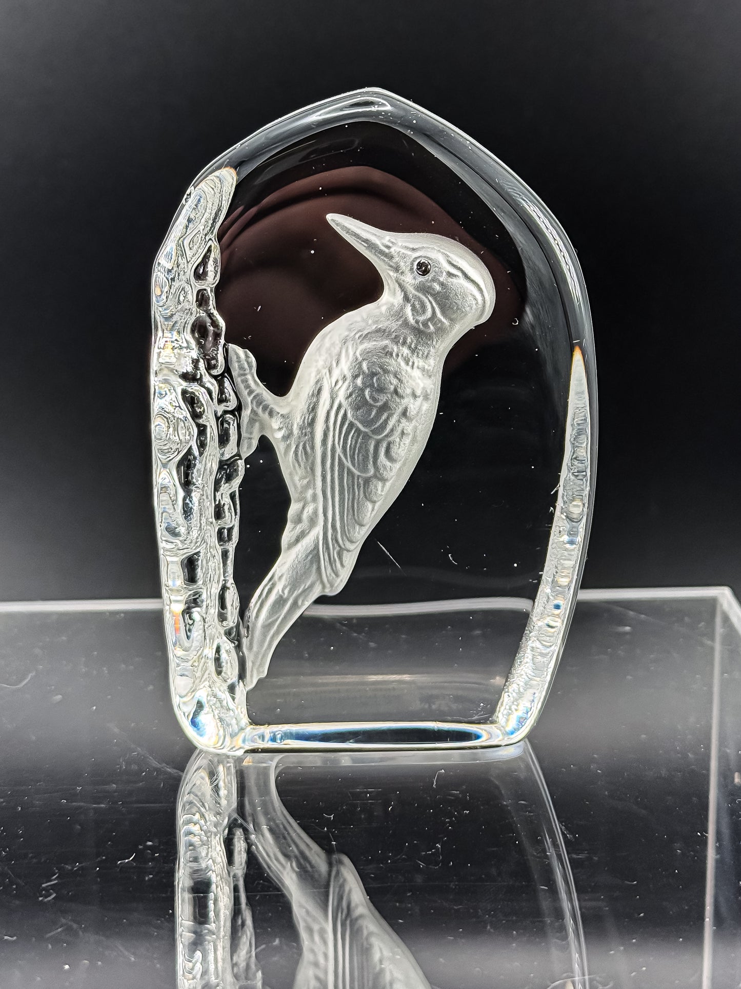 Vintage Wedgwood Crystal Woodpecker Paperweight – Danbury Mint