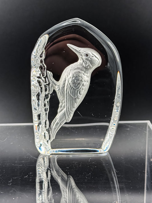 Vintage Wedgwood Crystal Woodpecker Paperweight – Danbury Mint