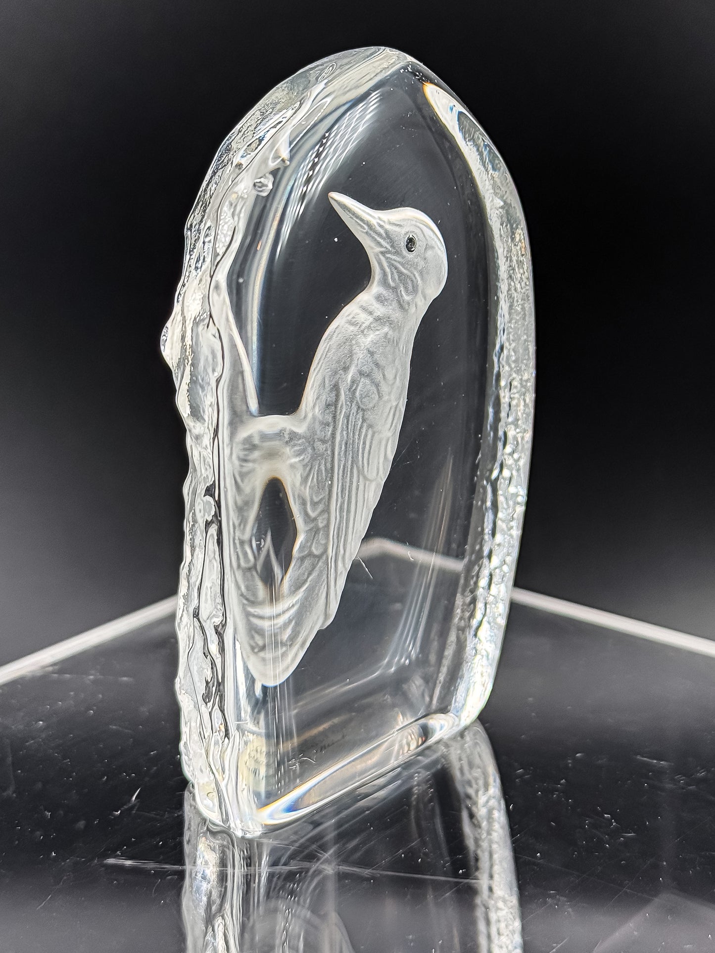 Vintage Wedgwood Crystal Woodpecker Paperweight – Danbury Mint