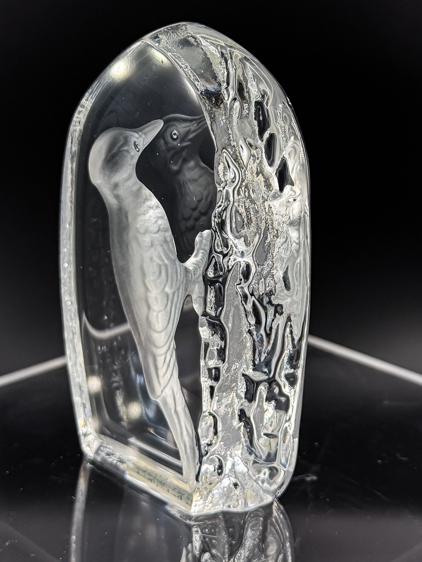 Vintage Wedgwood Crystal Woodpecker Paperweight – Danbury Mint