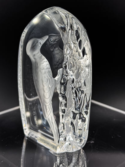 Vintage Wedgwood Crystal Woodpecker Paperweight – Danbury Mint