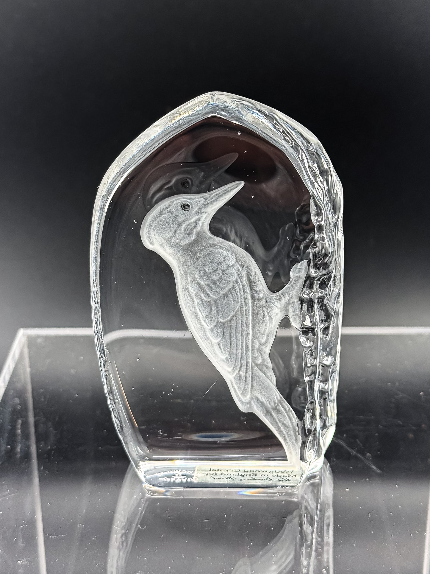 Vintage Wedgwood Crystal Woodpecker Paperweight – Danbury Mint