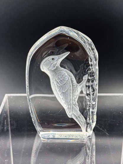 Vintage Wedgwood Crystal Woodpecker Paperweight – Danbury Mint
