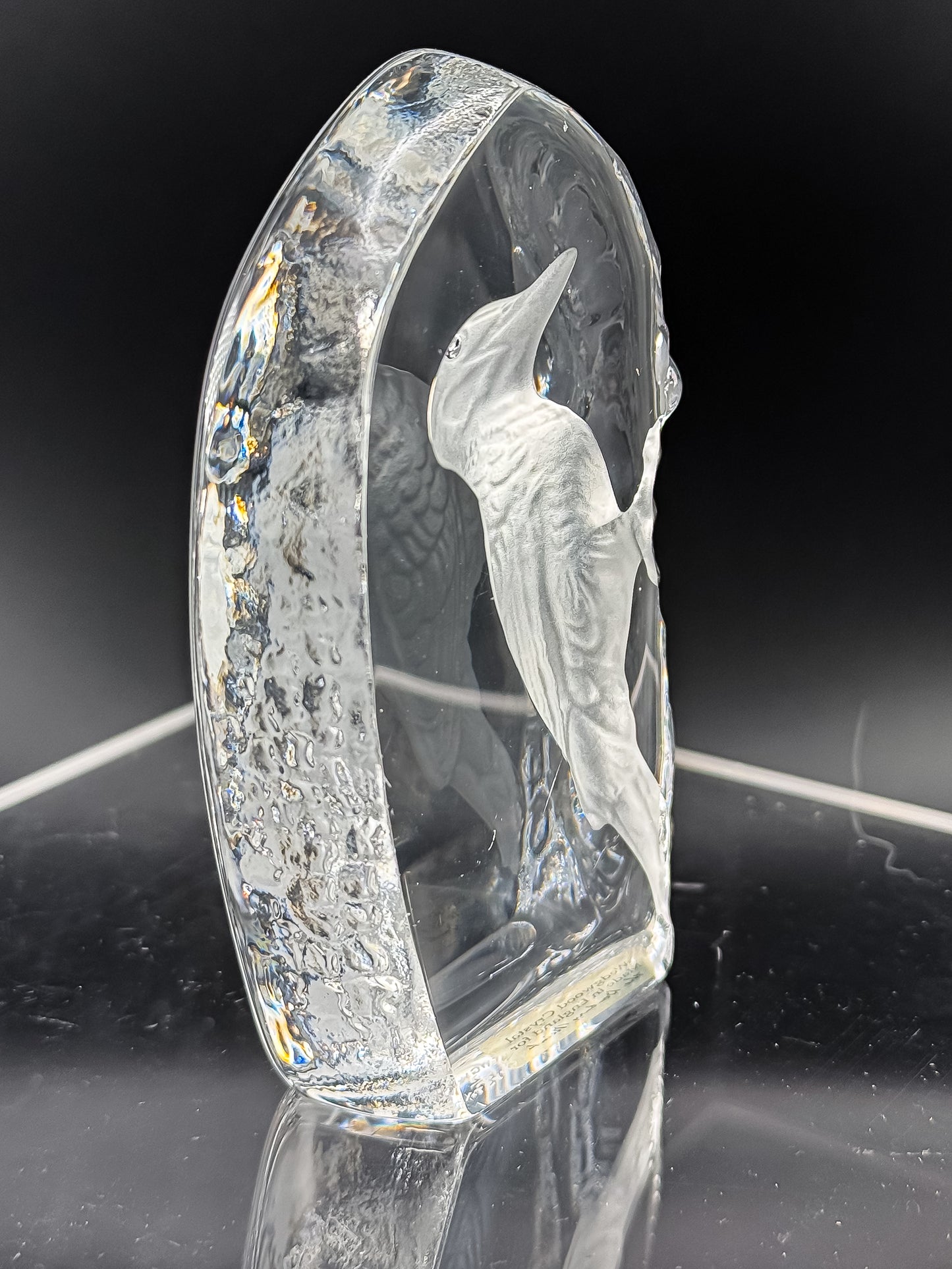 Vintage Wedgwood Crystal Woodpecker Paperweight – Danbury Mint