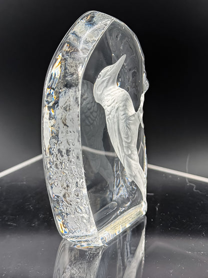 Vintage Wedgwood Crystal Woodpecker Paperweight – Danbury Mint