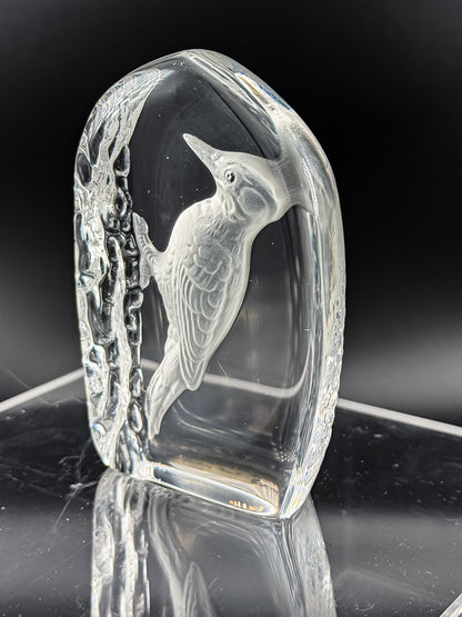 Vintage Wedgwood Crystal Woodpecker Paperweight – Danbury Mint