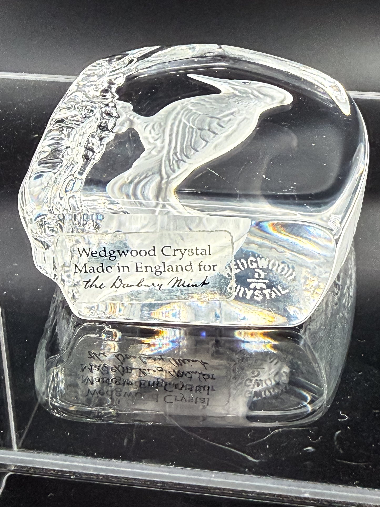 Vintage Wedgwood Crystal Woodpecker Paperweight – Danbury Mint
