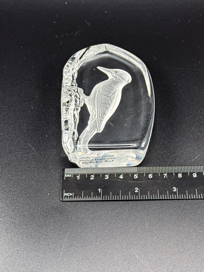 Vintage Wedgwood Crystal Woodpecker Paperweight – Danbury Mint