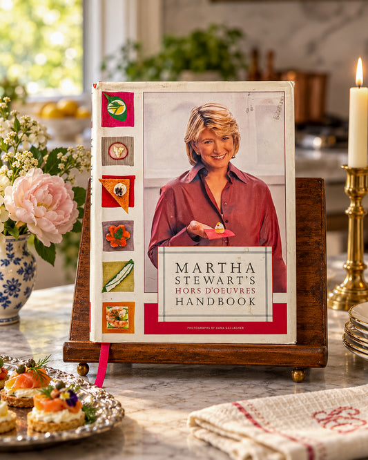 Martha Stewart’s Hors d’Oeuvres Handbook, 1999 First Edition Hardcover Cookbook with Dust Jacket