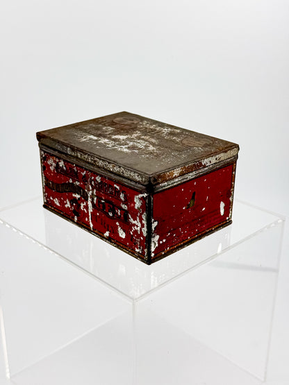 Antique Richmond Gem Curly Cut Tobacco Advertising Tin, Allen & Ginter American Tobacco Co., Empty Hinged Lid Tin