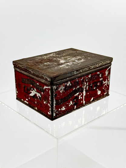 Antique Richmond Gem Curly Cut Tobacco Advertising Tin, Allen & Ginter American Tobacco Co., Empty Hinged Lid Tin