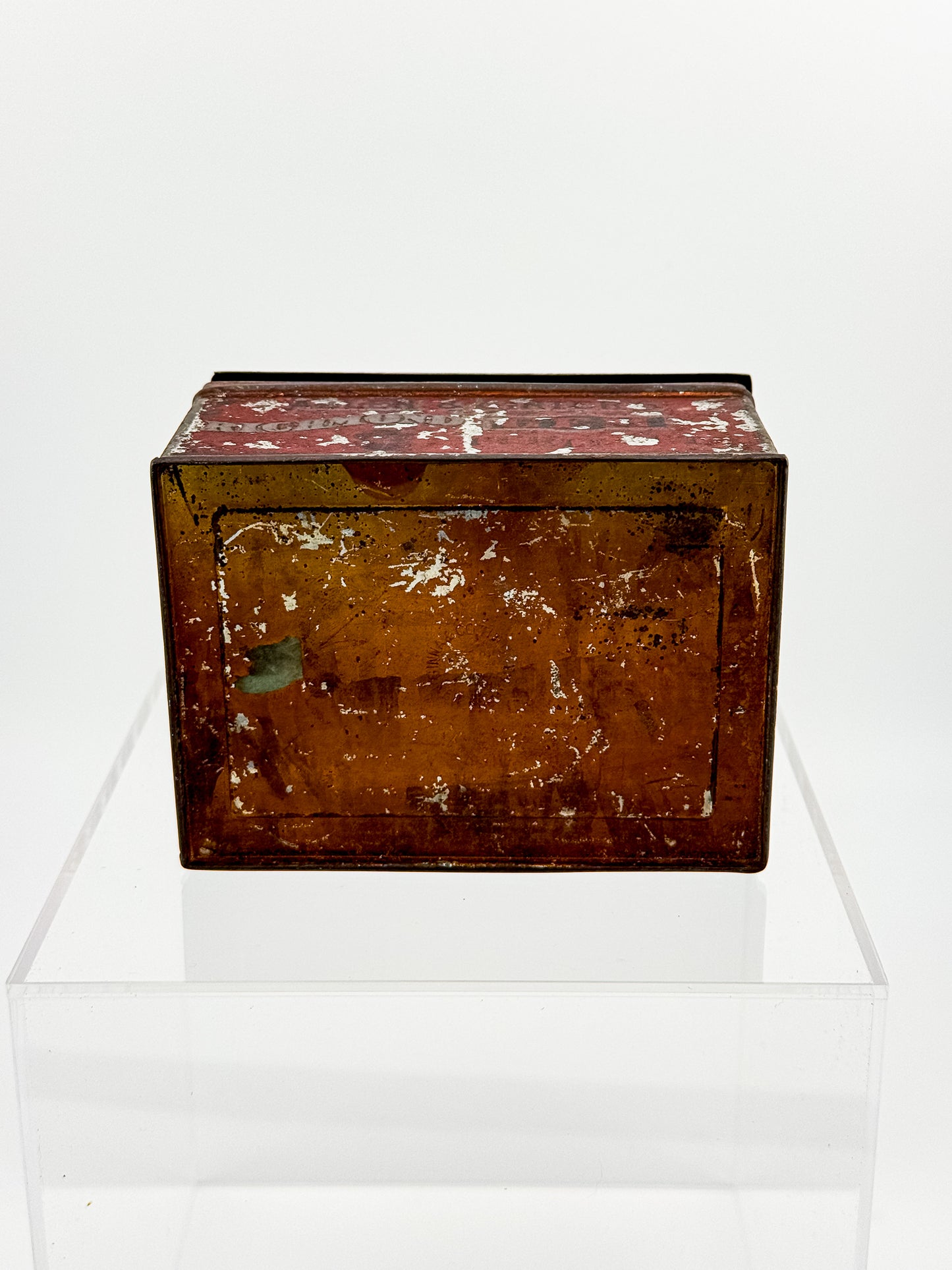 Antique Richmond Gem Curly Cut Tobacco Advertising Tin, Allen & Ginter American Tobacco Co., Empty Hinged Lid Tin