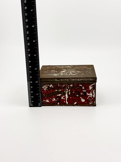Antique Richmond Gem Curly Cut Tobacco Advertising Tin, Allen & Ginter American Tobacco Co., Empty Hinged Lid Tin