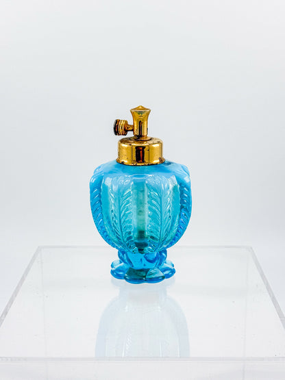 Vintage DeVilbiss Opalescent Blue Glass Perfume Bottle