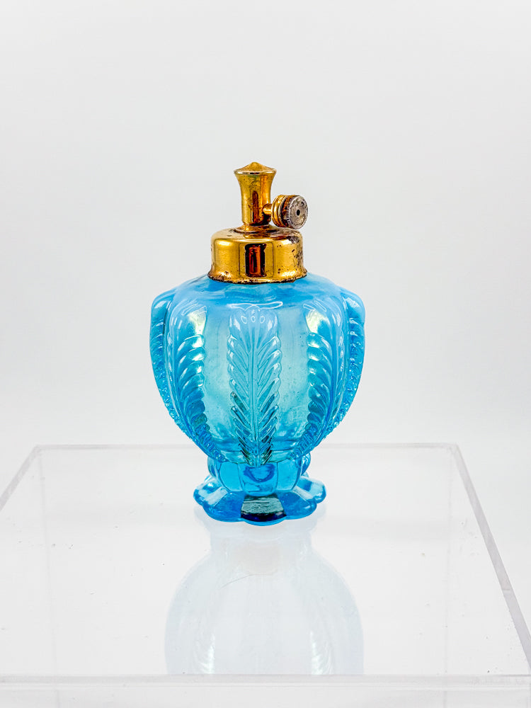 Vintage DeVilbiss Opalescent Blue Glass Perfume Bottle