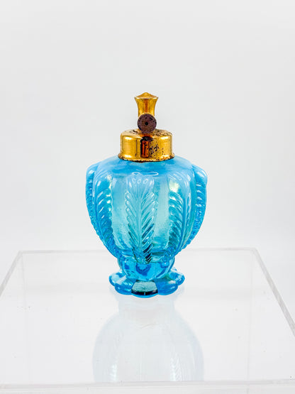 Vintage DeVilbiss Opalescent Blue Glass Perfume Bottle