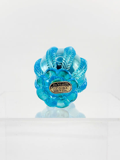 Vintage DeVilbiss Opalescent Blue Glass Perfume Bottle
