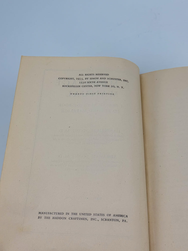 1935 A Marriage Manual by Hannah & Abraham Stone - Revised Edition Black Hardcover