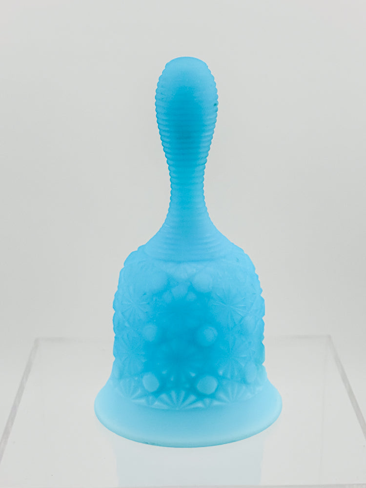 Vintage Fenton Blue Satin Glass Bell