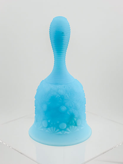 Vintage Fenton Blue Satin Glass Bell