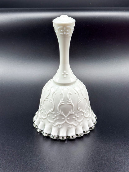 Vintage Fenton Silvercrest Spanish Lace Glass Bell with Ruffled Edge