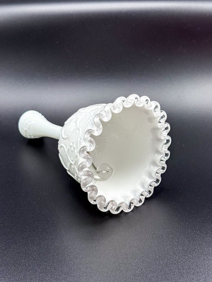 Vintage Fenton Silvercrest Spanish Lace Glass Bell with Ruffled Edge