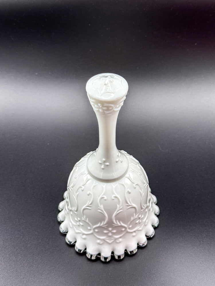 Vintage Fenton Silvercrest Spanish Lace Glass Bell with Ruffled Edge
