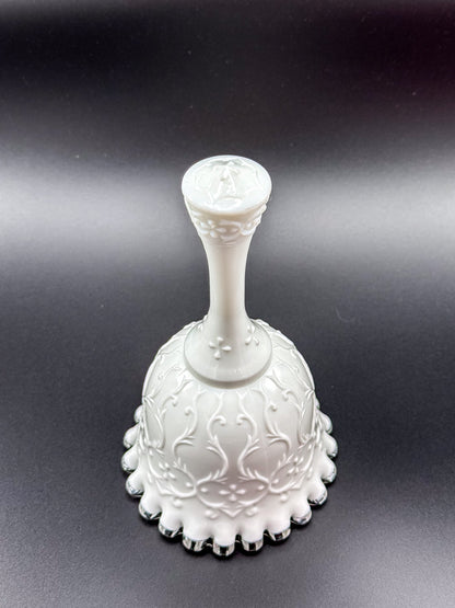 Vintage Fenton Silvercrest Spanish Lace Glass Bell with Ruffled Edge