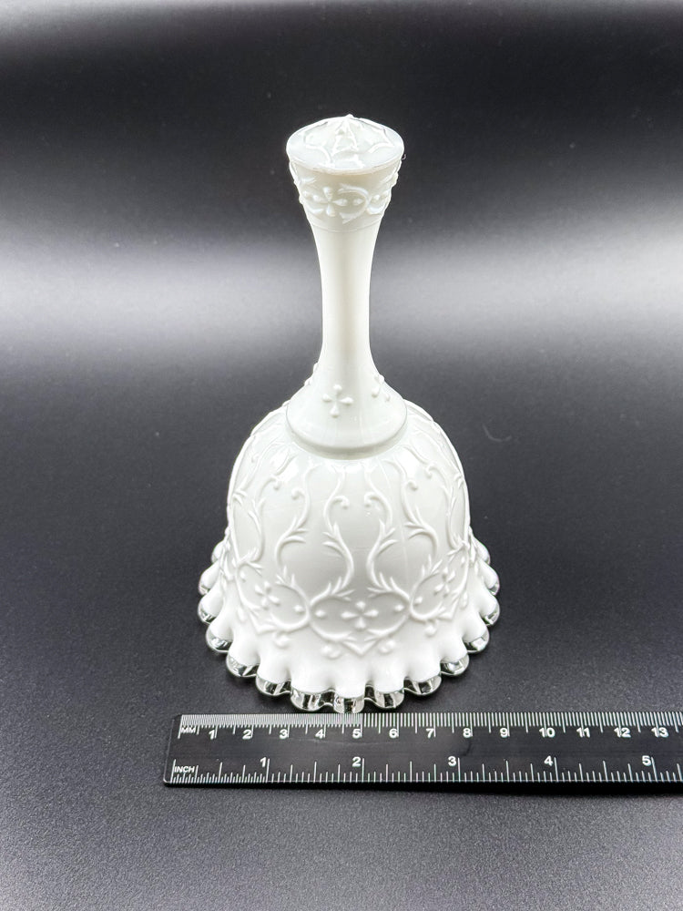Vintage Fenton Silvercrest Spanish Lace Glass Bell with Ruffled Edge