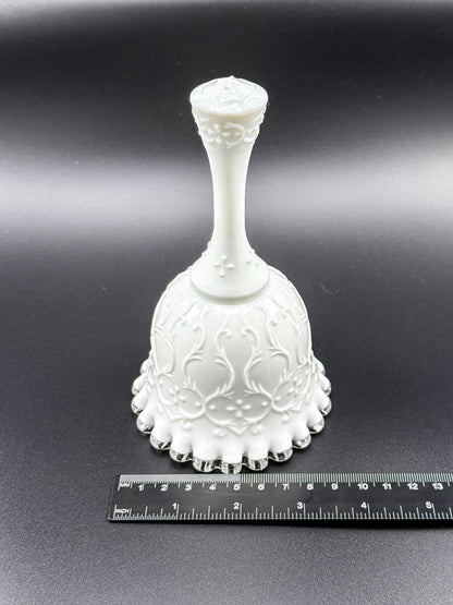 Vintage Fenton Silvercrest Spanish Lace Glass Bell with Ruffled Edge