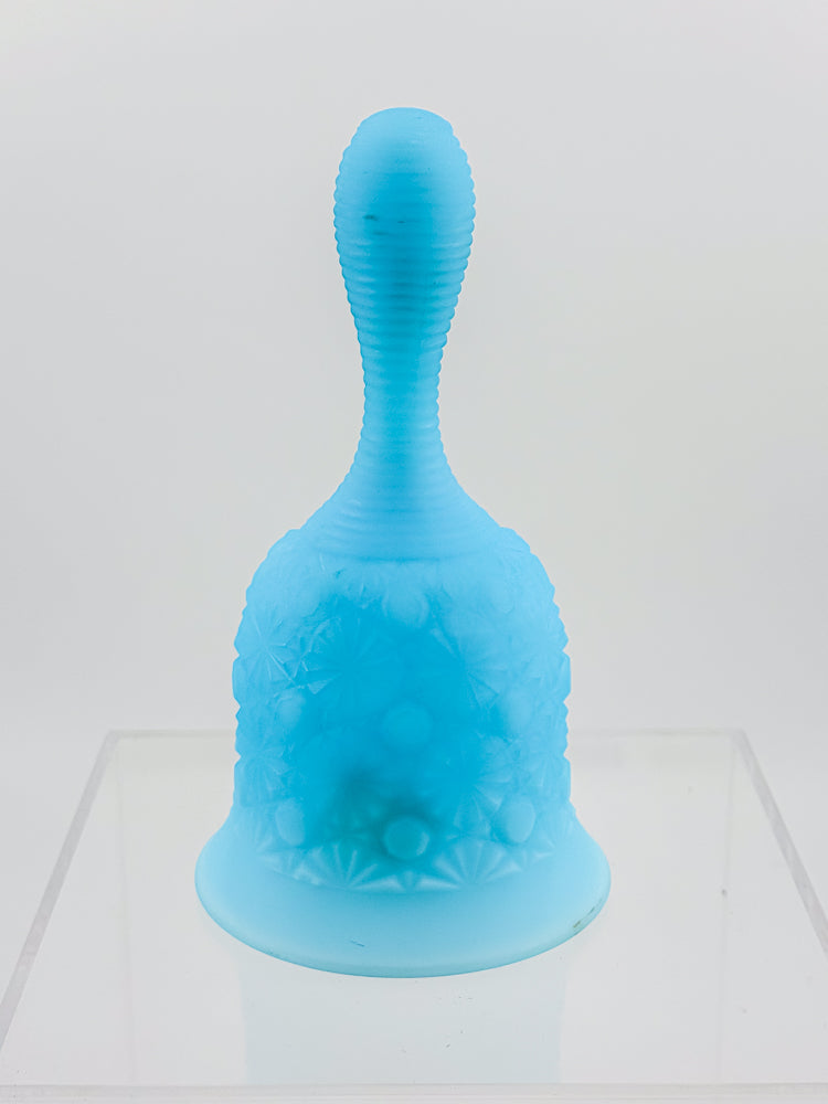 Vintage Fenton Blue Satin Glass Bell