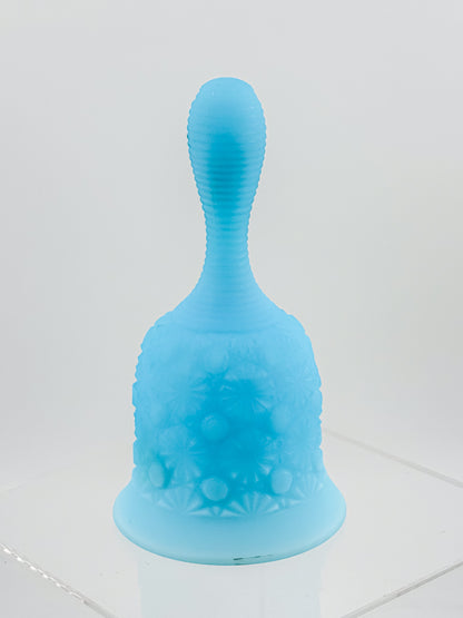 Vintage Fenton Blue Satin Glass Bell