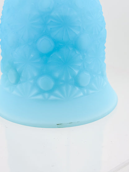 Vintage Fenton Blue Satin Glass Bell