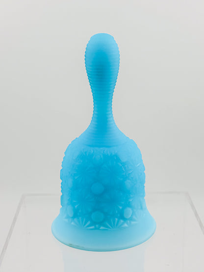 Vintage Fenton Blue Satin Glass Bell
