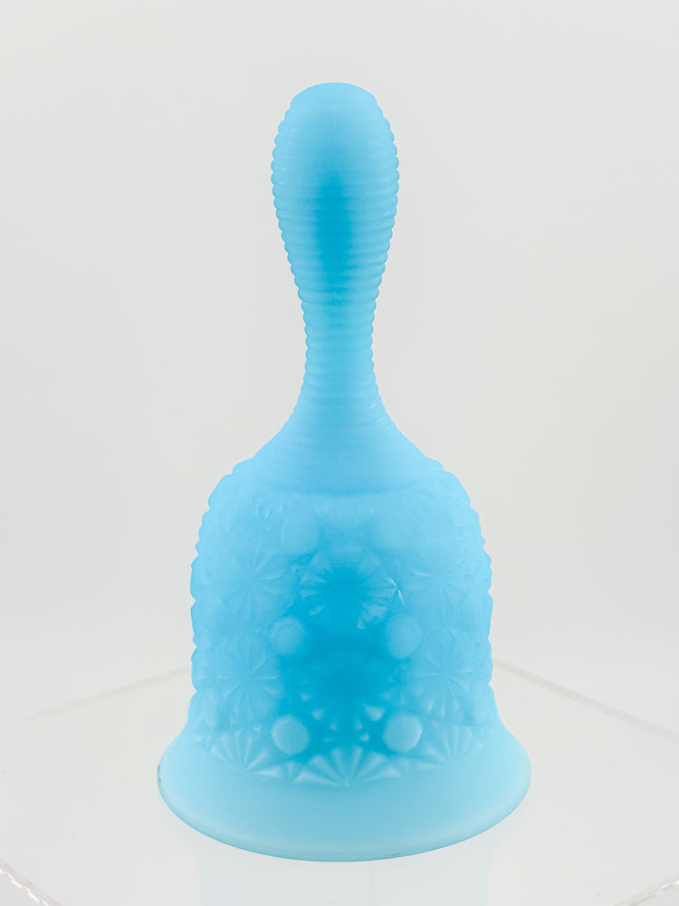 Vintage Fenton Blue Satin Glass Bell