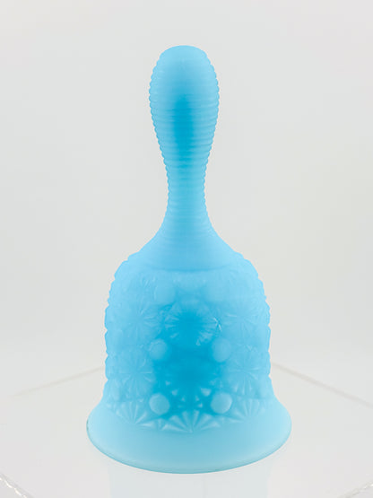 Vintage Fenton Blue Satin Glass Bell