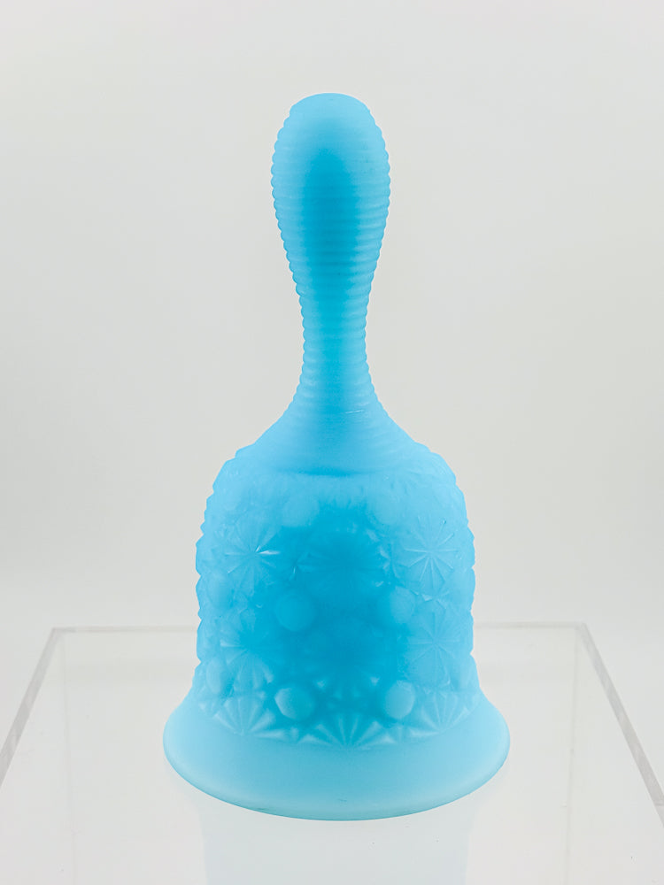 Vintage Fenton Blue Satin Glass Bell