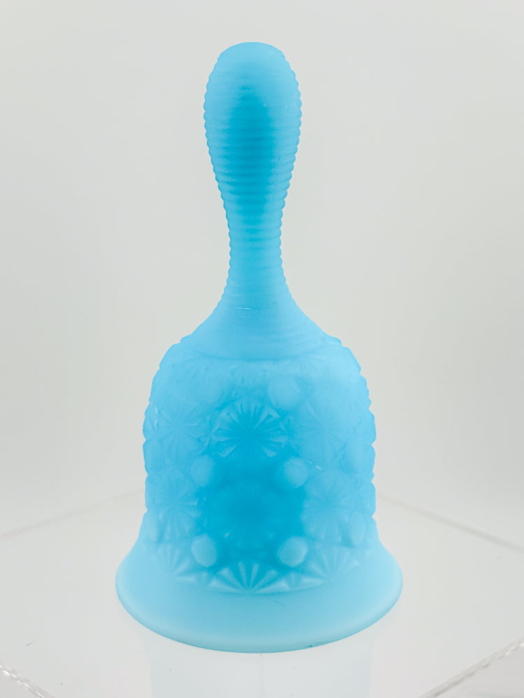 Vintage Fenton Blue Satin Glass Bell