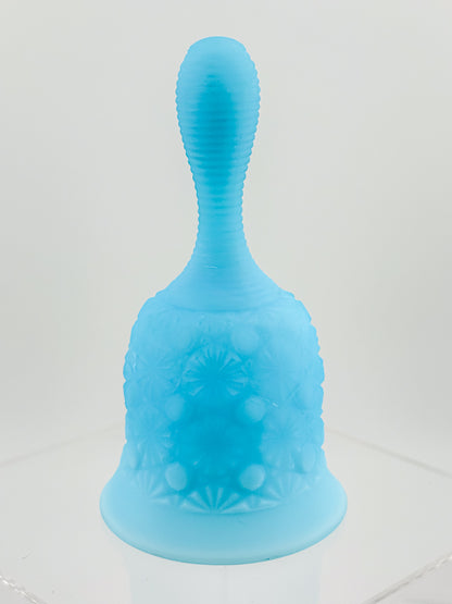 Vintage Fenton Blue Satin Glass Bell