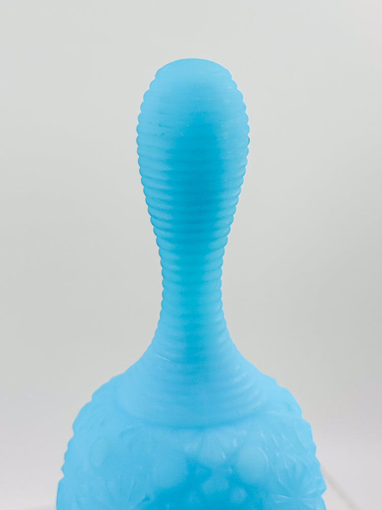 Vintage Fenton Blue Satin Glass Bell
