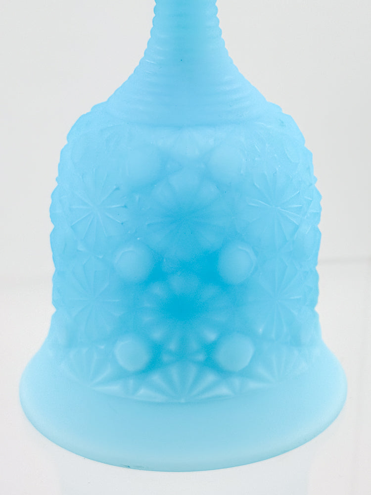 Vintage Fenton Blue Satin Glass Bell
