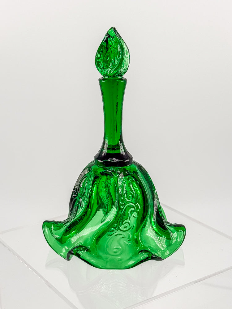 Vintage Fenton Emerald Green Glass Bell