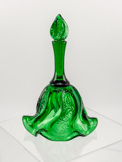 Vintage Fenton Emerald Green Glass Bell