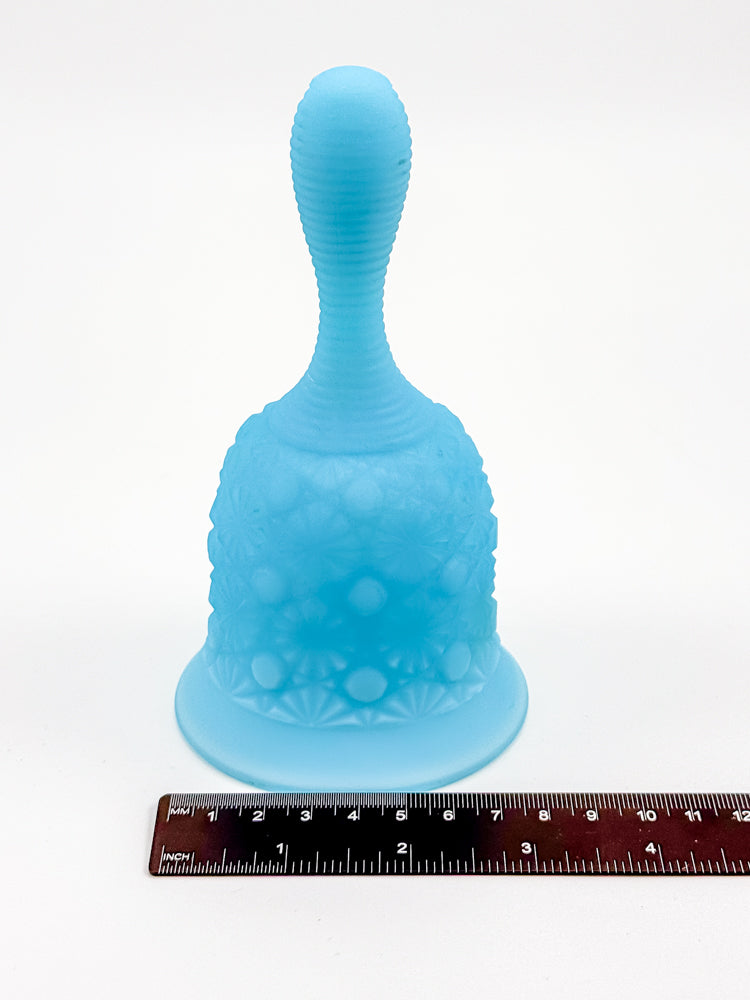 Vintage Fenton Blue Satin Glass Bell