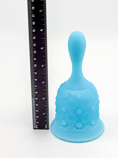 Vintage Fenton Blue Satin Glass Bell