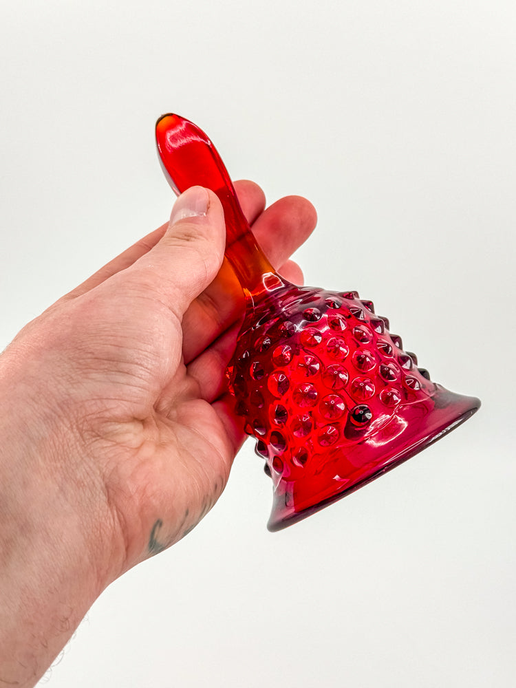 Fenton Amberina Glass Bell